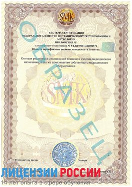 Образец сертификата соответствия (приложение) Лабинск Сертификат ISO 13485